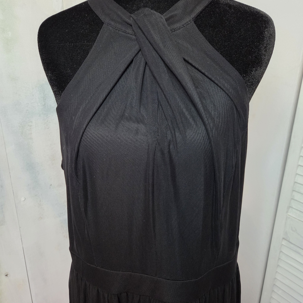 Elegant Black Halter Dress